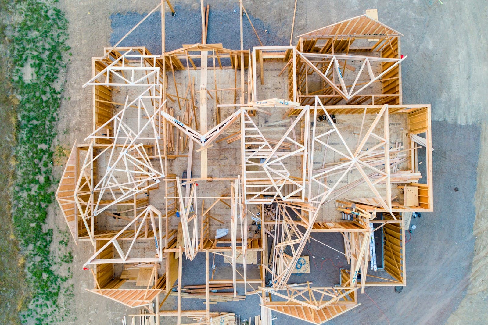 A residential building under construction